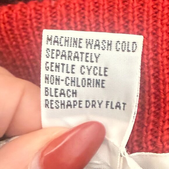 Vintage Alfred Dunner Snowflake Colorblock Sweater | Size L - Picture 9 of 9